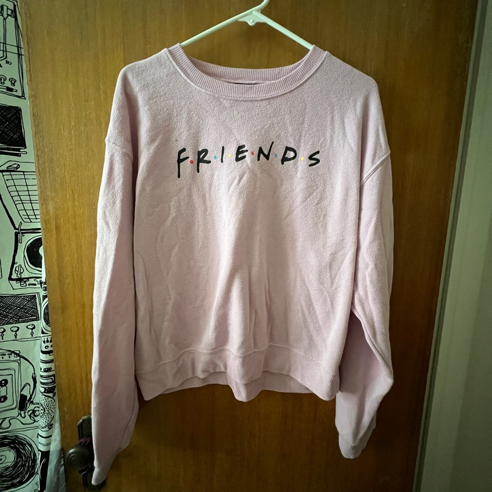 FRIENDS TV Series Pink Pullover Crewneck Size Large